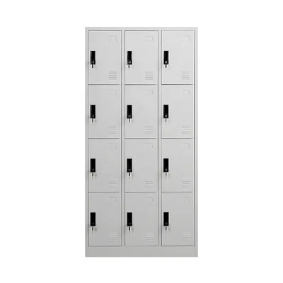 Nowoczesne wzornictwo Kolorowe OEM 12-drzwiowe metalowe szafki biurowe Struktura KD