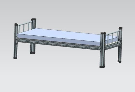 Mocna metalowa sypialnia L1900mm Pojedyncze żelazne łóżko dla studentów