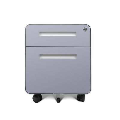 Wyposażenie mebli biurowych 2 szuflady Stalowa mobilna metalowa przenośna szafka na cokole