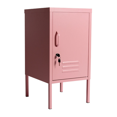 Trwała mini różowa metalowa szafka nocna stalowa jednodrzwiowa szafka dla uczniów