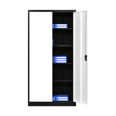 Metalowa szafka na dokumenty 2-drzwiowe szafki do przechowywania z 4 regulowanymi półkami