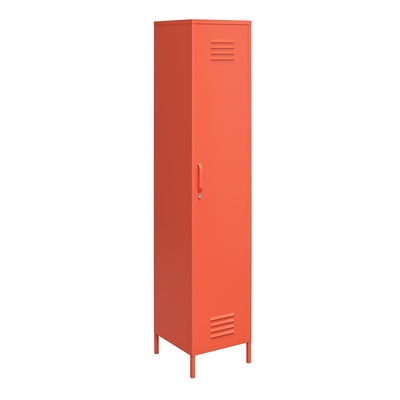 Pomarańczowa pojedyncza metalowa szafka do przechowywania szafek H1700 Płaskie opakowanie z regulowanymi stopami