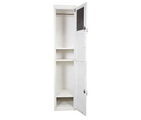 2 drzwiowa metalowa szafka stojąca pionowo z wieszakiem