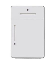 Szafka podbiurkowa z trzema szufladami Stalowa mobilna szafka z metalową szafką biała