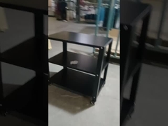 3-warstwowy metalowy stalowy stojak z rolkowymi regulowanymi półkami do przechowywania