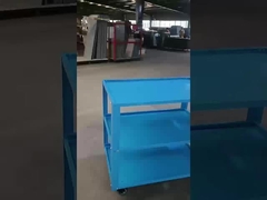 3-warstwowy metalowy stalowy stojak z rolkowymi regulowanymi półkami do przechowywania